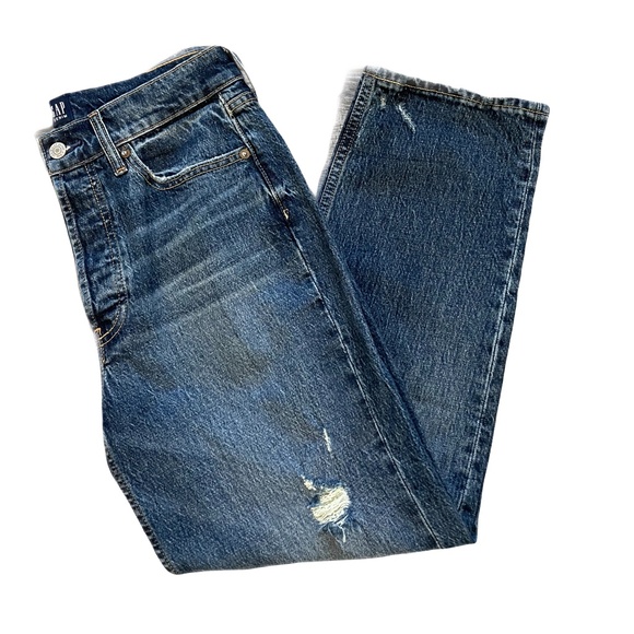 ❤️ GAP CHEEKY STRAIGHT MEDIUM WASH DENIM JEANS SIZE 28 - Picture 1 of 7